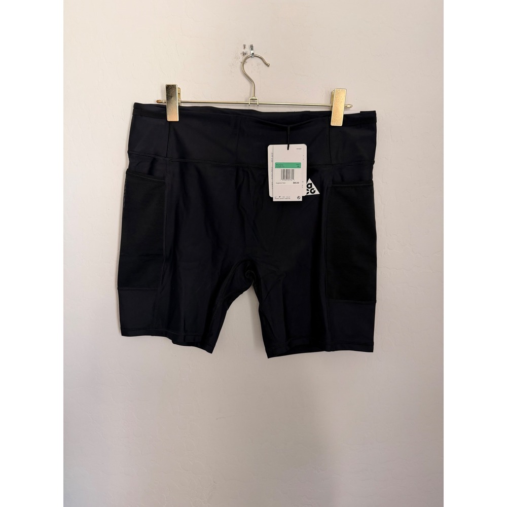 Nike ACG Dri-FIT ADV Black Biker Shorts Womens XL Mid Rise Pockets NWT
